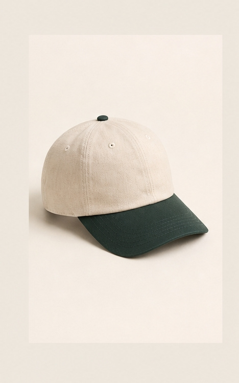 Signature structured cap schematic silhouette